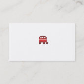 Sjabloon voor visitekaartjes Republican Elephant (Achterkant)