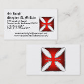 Sjabloon voor visitekaartjes Templar (Voorkant / Achterkant)