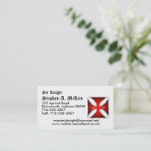 Sjabloon voor visitekaartjes Templar (Staand voorkant)