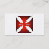 Sjabloon voor visitekaartjes Templar (Achterkant)