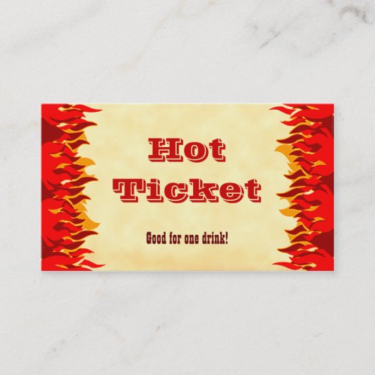 Sjabloon voor visitekaartjes van Event Hot Ticket  (Voorkant)
