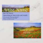 Sjabloon voor visitekaartjes van Fine Art Painter  (Voorkant / Achterkant)