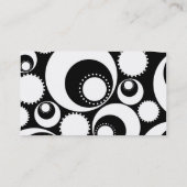 Sjabloon voor visitekaartjes **Vette B&W-cirkels (Achterkant)