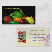 Sjabloon voor visitekaartjes voor boerderij-markt (Voorkant / Achterkant)