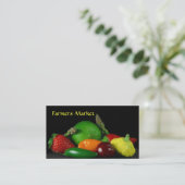 Sjabloon voor visitekaartjes voor boerderij-markt (Staand voorkant)
