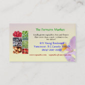 Sjabloon voor visitekaartjes voor boeren (Achterkant)