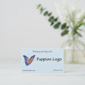 Sjabloon voor visitekaartjes voor Butterfly Logo (Staand voorkant)