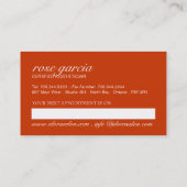 Sjabloon voor visitekaartjes voor esthetica afsprakenkaartje (Achterkant)