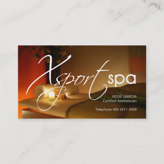 Sjabloon voor visitekaartjes voor esthetica afsprakenkaartje (Voorkant)