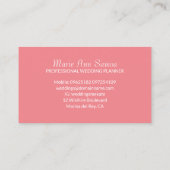Sjabloon voor visitekaartjes voor huwelijkscoördin (Achterkant)