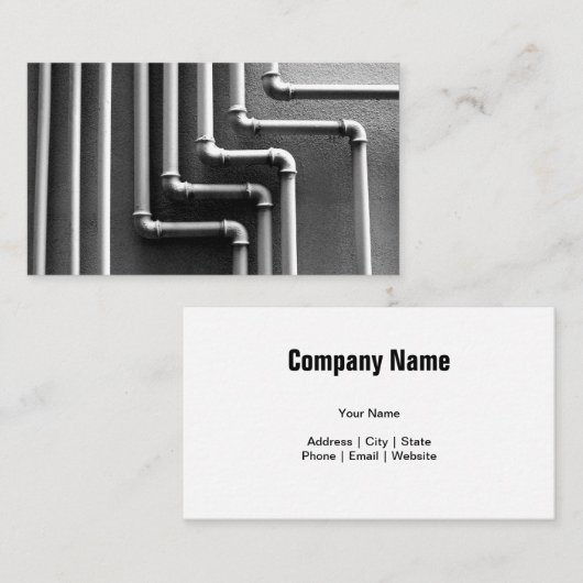 Sjabloon voor visitekaartjes voor loodgieterswerk (Voorkant / Achterkant)