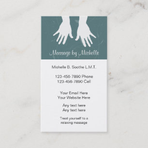Sjabloon voor visitekaartjes voor massage