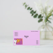 Sjabloon voor visitekaartjes voor meisjes (Staand voorkant)