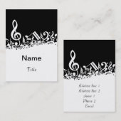 Sjabloon voor visitekaartjes voor muziedocent (Voorkant / Achterkant)