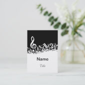 Sjabloon voor visitekaartjes voor muziedocent (Staand voorkant)