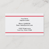 Sjabloon voor visitekaartjes voor Squash-coach (Achterkant)