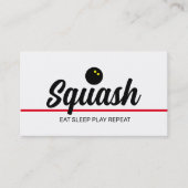 Sjabloon voor visitekaartjes voor Squash-coach (Voorkant)