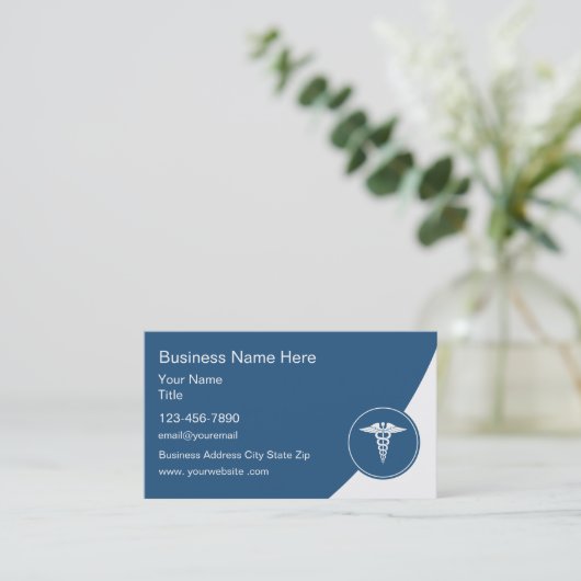 Sjabloon voor visitekaartjes voor thema medische g (Staand voorkant)