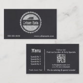 Sjabloon voor visitekaartjes voor Truck Chalkboard (Voorkant / Achterkant)