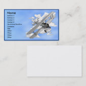 Sjabloon voor visitekaartjes voor vliegtuigen (Voorkant / Achterkant)