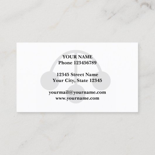 Sjabloon voor visitekaartjes voor winkelsymbool (Achterkant)