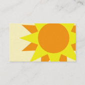 Sjabloon voor visitekaartjes **Zonnestralen (Achterkant)