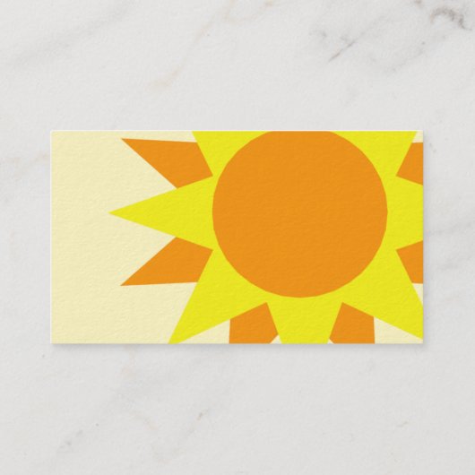 Sjabloon voor visitekaartjes **Zonnestralen (Achterkant)