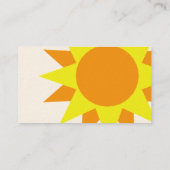 Sjabloon voor visitekaartjes **Zonnestralen (Achterkant)