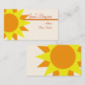 Sjabloon voor visitekaartjes **Zonnestralen (Voorkant / Achterkant)