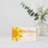 Sjabloon voor visitekaartjes **Zonnestralen (Staand voorkant)