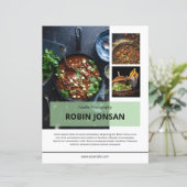 Sjabloon voor voedselansichtkaart (Staand voorkant)
