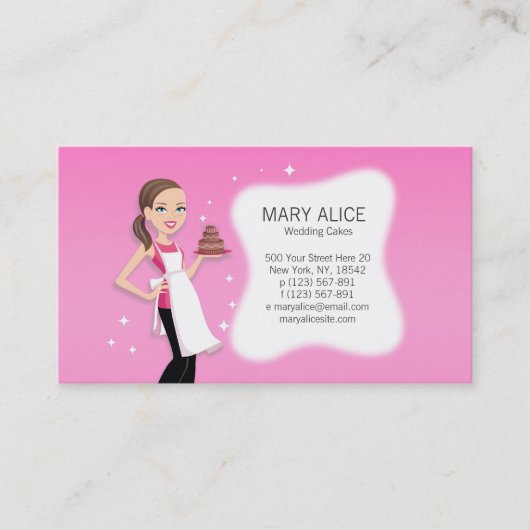 Sjabloon voor vriendschappelijke Baking Business C Visitekaartje (Voorkant)