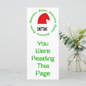 Sjabloon voor vrolijk kerstBladwijzer (Staand voorkant)