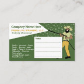 Sjabloon voor wassen en reinigen druk visitekaartje (Achterkant)