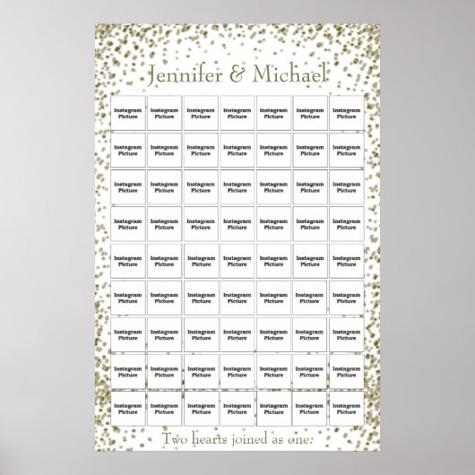 Sjabloon voor weddenschappen/Jubilea fotocollage Poster (Voorkant)