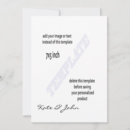 Sjabloon VOOR WEDINGINVITATIE Kaart (Achterkant)