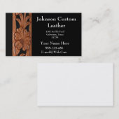 Sjabloon voor western gebooste lederen visitekaart visitekaartje (Voorkant / Achterkant)