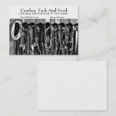 Sjabloon voor westerne paardenrackkaart visitekaartje (Voorkant / Achterkant)