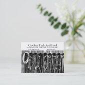 Sjabloon voor westerne paardenrackkaart visitekaartje (Staand voorkant)