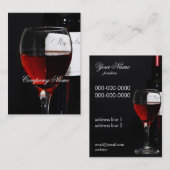 Sjabloon voor wijnflessen visitekaartje (Voorkant / Achterkant)