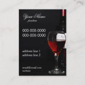 Sjabloon voor wijnflessen visitekaartje (Achterkant)