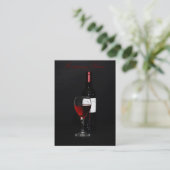 Sjabloon voor wijnflessen visitekaartje (Staand voorkant)