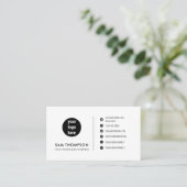 Sjabloon voor witte QR-code voor sociale media met Visitekaartje (Staand voorkant)