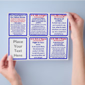 Sjabloon voor zakboekje met Amerikaanse Bill of Ri Flyer (Hand)