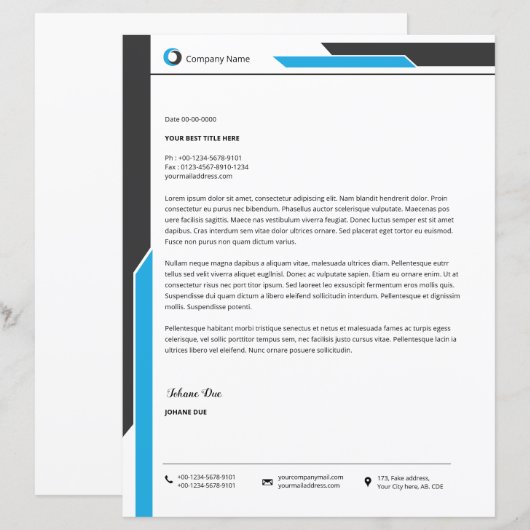 Sjabloon voor zakelijk briefpapier (Voorkant / Achterkant)