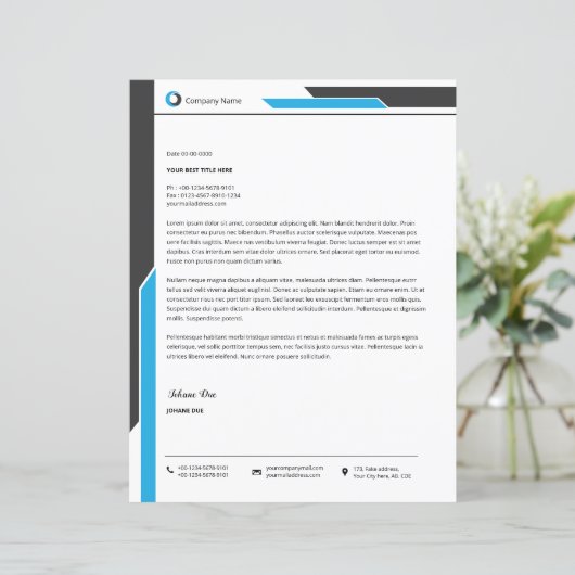 Sjabloon voor zakelijk briefpapier (Staand voorkant)