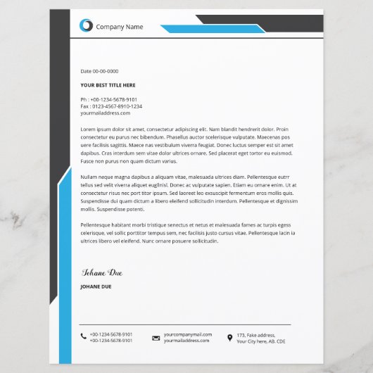 Sjabloon voor zakelijk briefpapier (Voorkant)