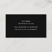 Sjabloon voor zakelijke pianokaart visitekaartje (Achterkant)