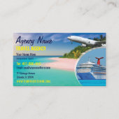 Sjabloon voor zakelijke reisagent visitekaartje (Voorkant)