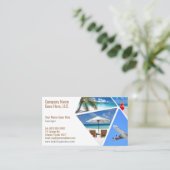 Sjabloon voor zakelijke reisagent visitekaartje (Staand voorkant)